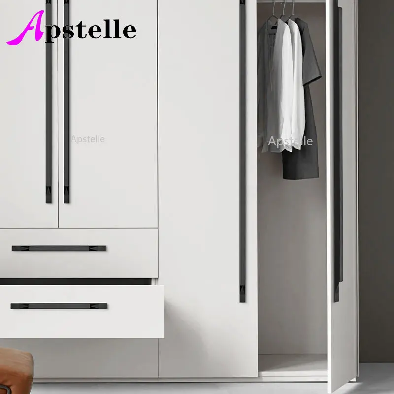 Apstelle Đen Vàng Tay Cầm Cho Tủ Và Ngăn Kéo Cửa Núm Tủ Áo Tủ Quần Áo Kéo Phong Cách Châu Âu Nhôm Đồ Nội Thất Tay Cầm