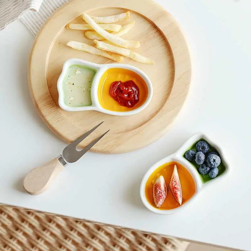 1 قطعة شكل الجزرة لطيف طبق سيراميك وجبات خفيفة منزلية أطباق الصلصات التوابل لوحة صغيرة الصحن أدوات المائدة أدوات المائدة في الهواء الطلق