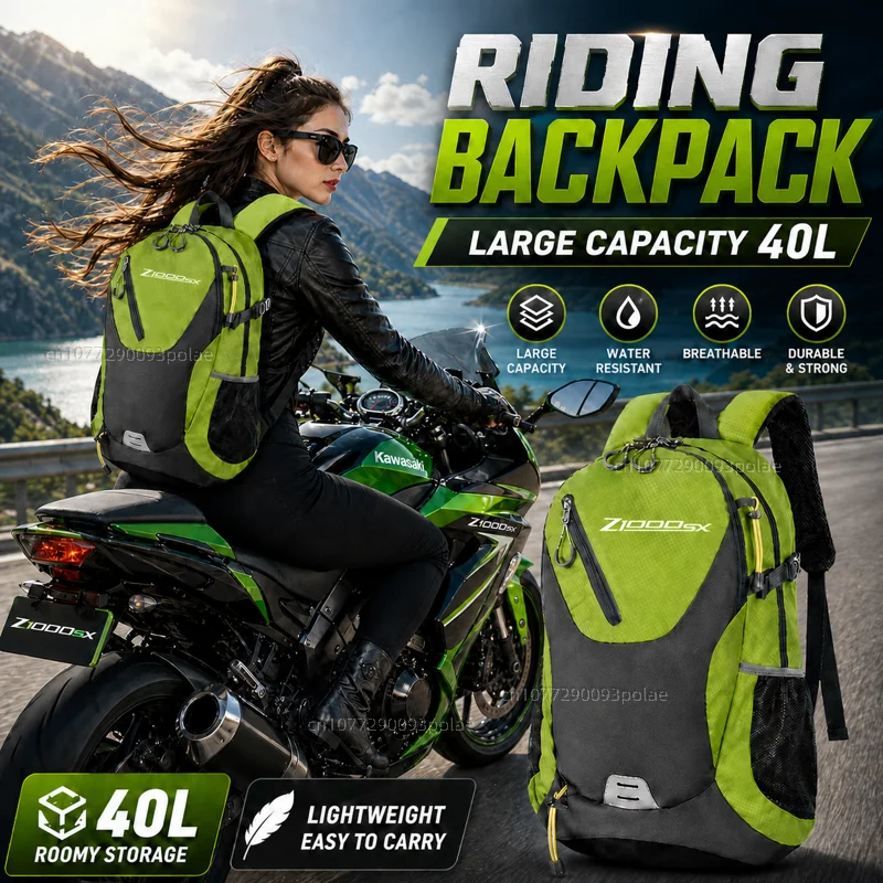 For Kawasaki Z 1000SX z1000 SX 2013-2023 Large Capacity Waterproof OutdRacing travel Men waterproof Backpack Bag Motorcycle Gift