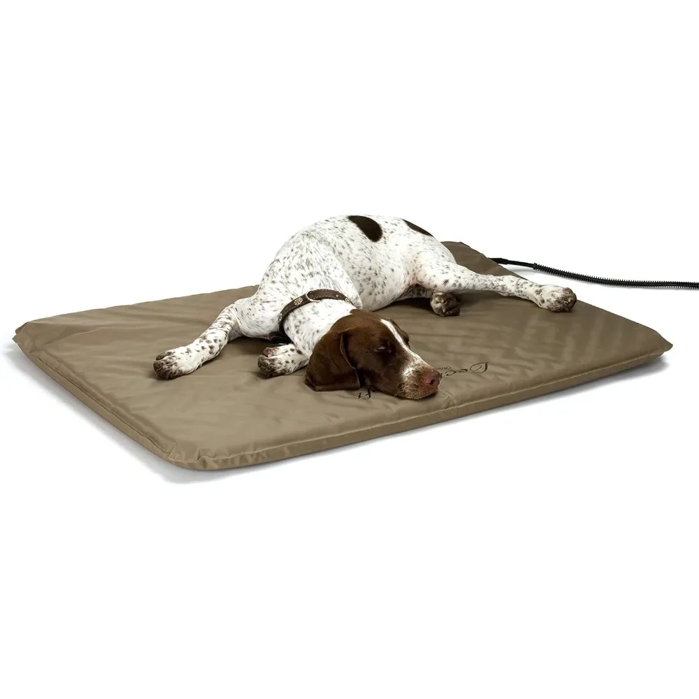 

k&h pet products lectro-soft orthopedic outdoor heated dog or cat bed for large dogs or multiple cats, safety listed warming pad