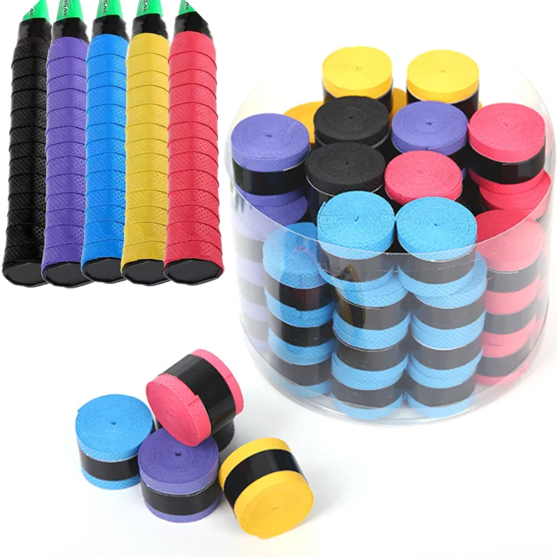 20/60pcs Universal Sweatbands Overgrip Anti-slip Tennis Racket Padel Shock Absorption Badminton Grips Slingshot Tennis Racket