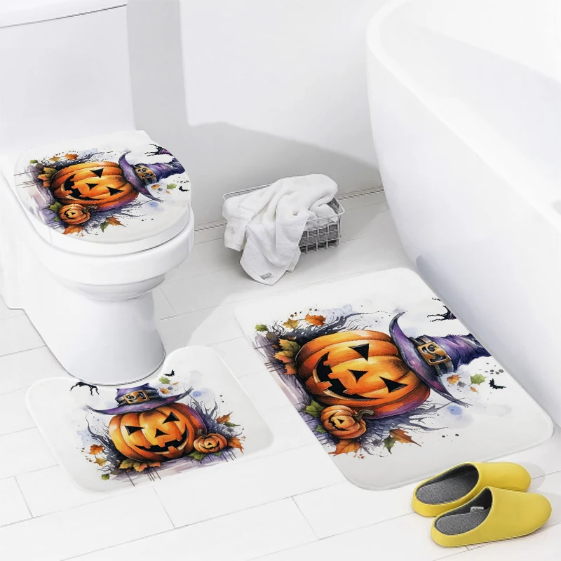 House entrance carpet Home door mat Nordic Living Room Bath Foot bathroom non-slip rugs decoration Halloween Pumpkin Autumn