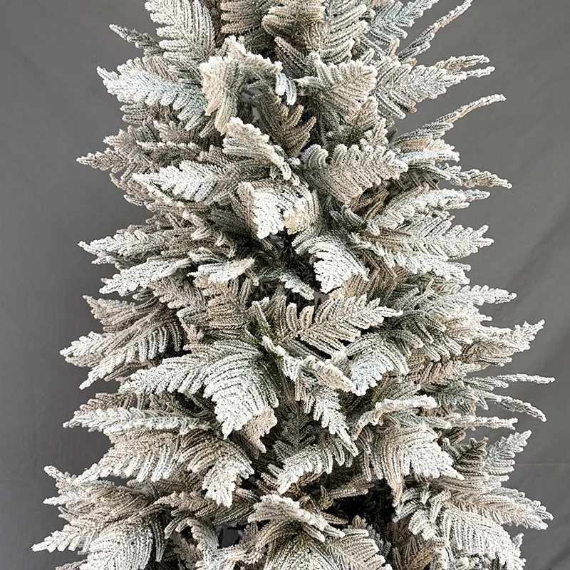 Snow pure pe fan flocking automatic tree Christmas tree simulation white Christmas tree white atmosphere Christmas tree
