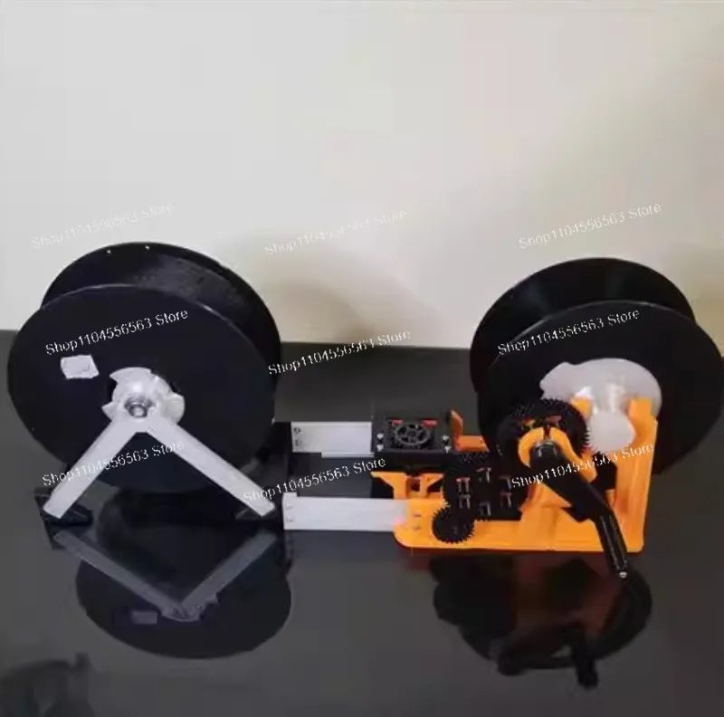 Dual-Function 3D Filament Reel Winder - Manual/Electric Switchable with Precise Tension Control
