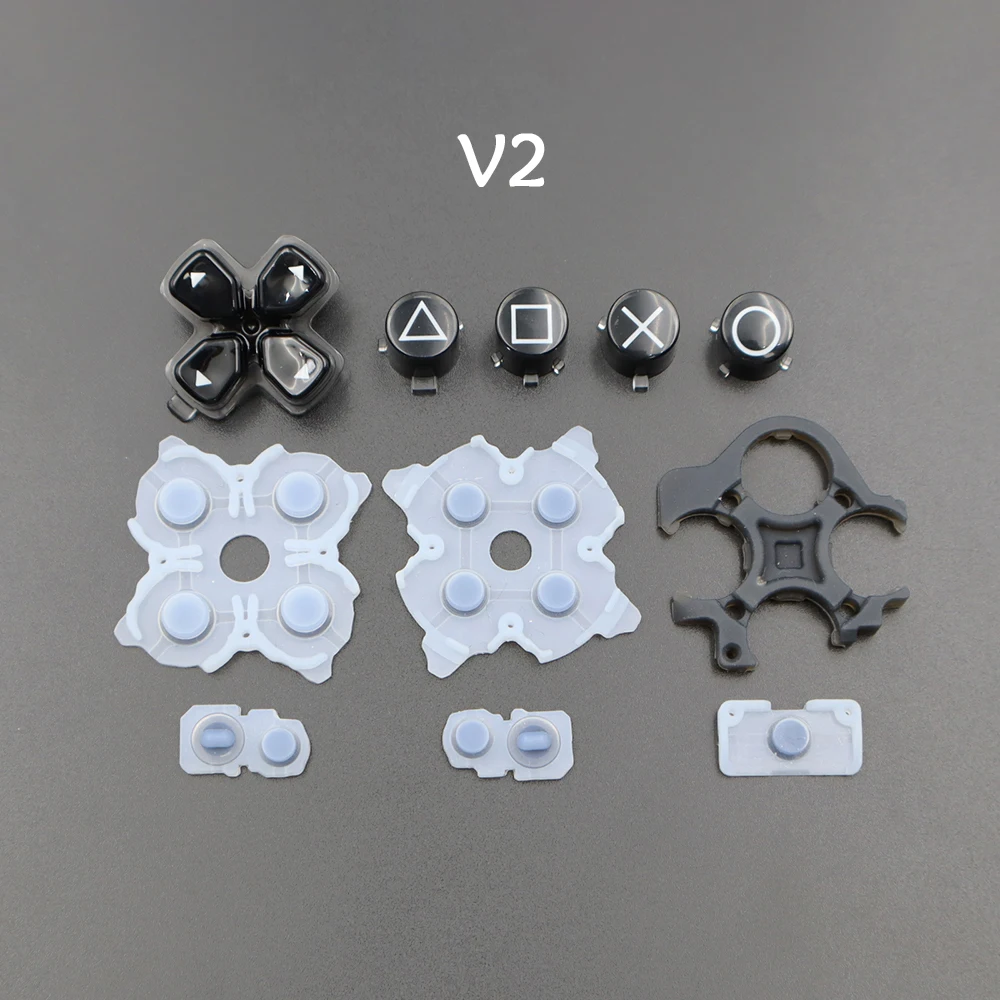 1 مجموعة ل PS5 V1 V2 V3 L1 R1 L2 R2 الزناد أزرار + منصات مطاطية موصل غمبد إصلاح جزء زر ومفتاح الزناد #6