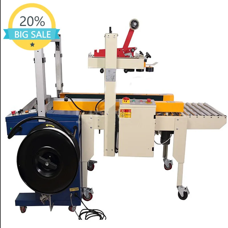 

Automatic Random Carton Box Sealing and Strapping Machine for Non-uniform Caton Size