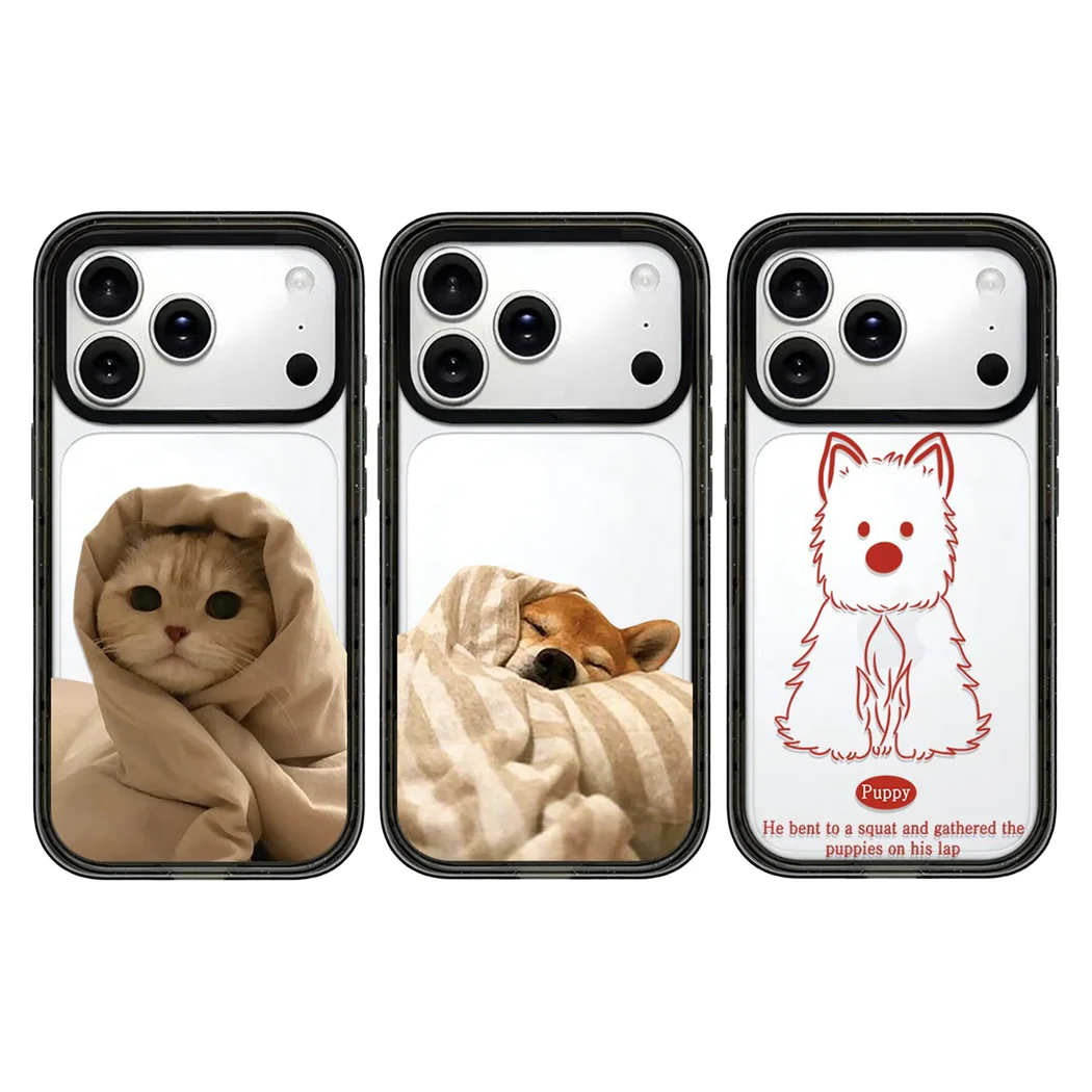 

Quilt Cat 2.0 Acrylic Black Border Phone Cover for IPhone 12 13 14 15 16 17 Pro Max Case for IPhone 17 Air