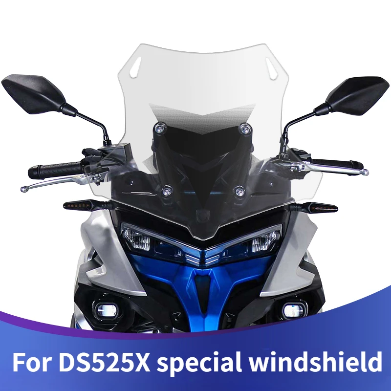 For VOGE 2023 DS525X Modified Front Windshield 525DSX Heightening and Widening Imported Windshield Motorcycle Accessories