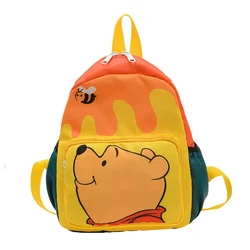 MINISO Toddler Backpack for Girls Kids School Bag Cute Cartoon Tigger Piglet Pooh Kindergarten Student Book Bag Kawaii