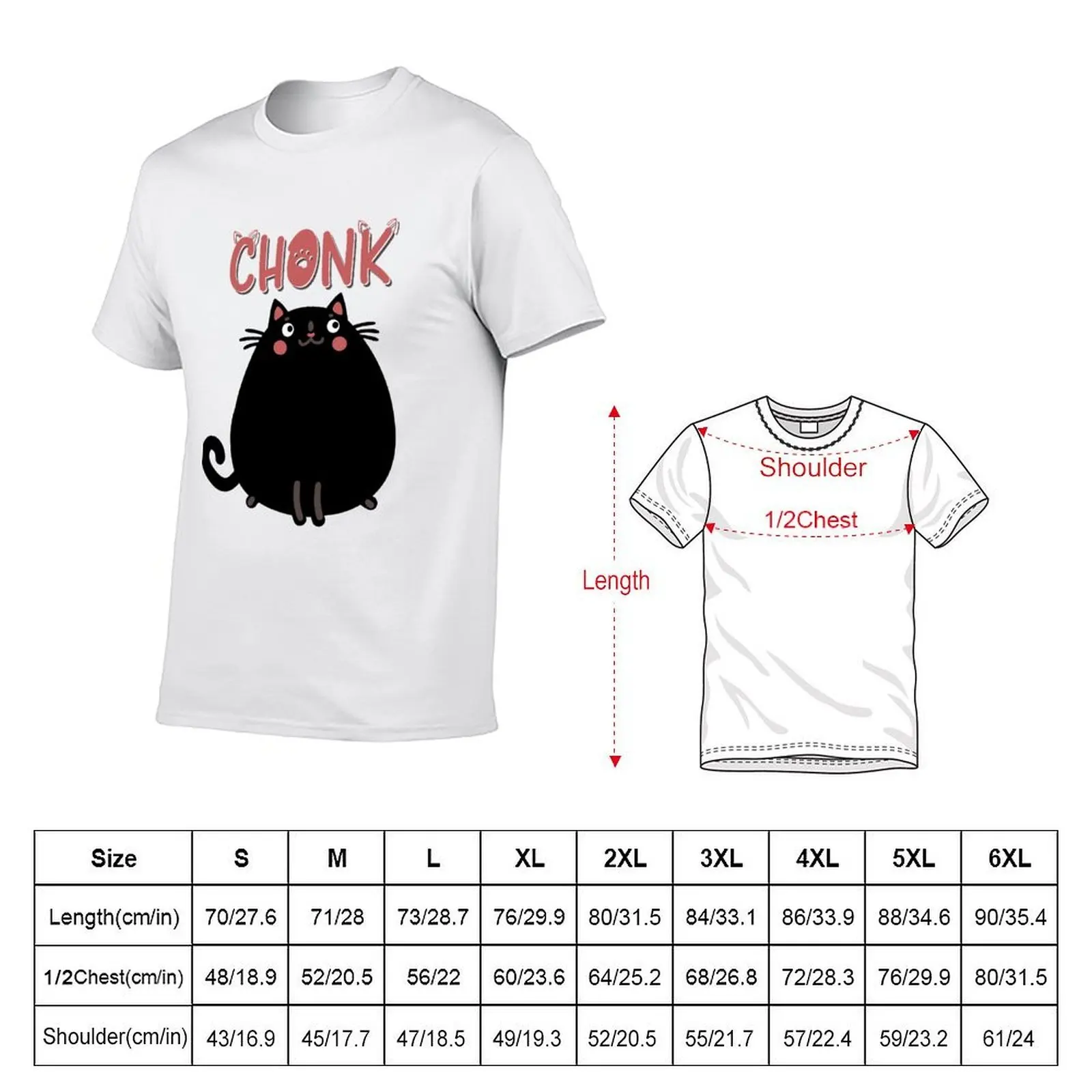 Chonk Cat Scale Chonk_Cute version T-Shirt Man t-shirt heavyweights mens graphic t-shirts funny