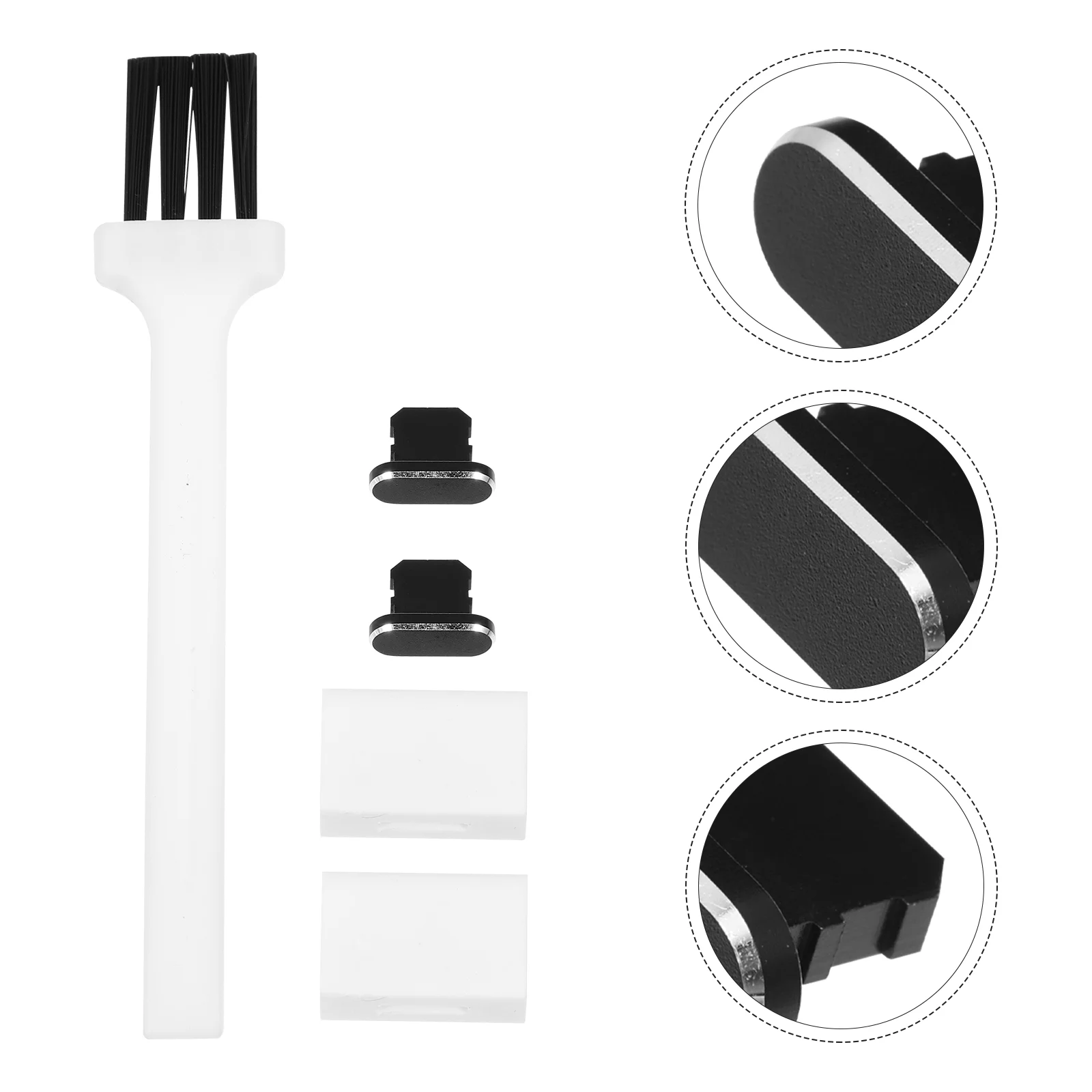 

Mobile Dust Plugs Phone Charging Port Stopper Cell Dustproof Plastic Metal Cover Protector for