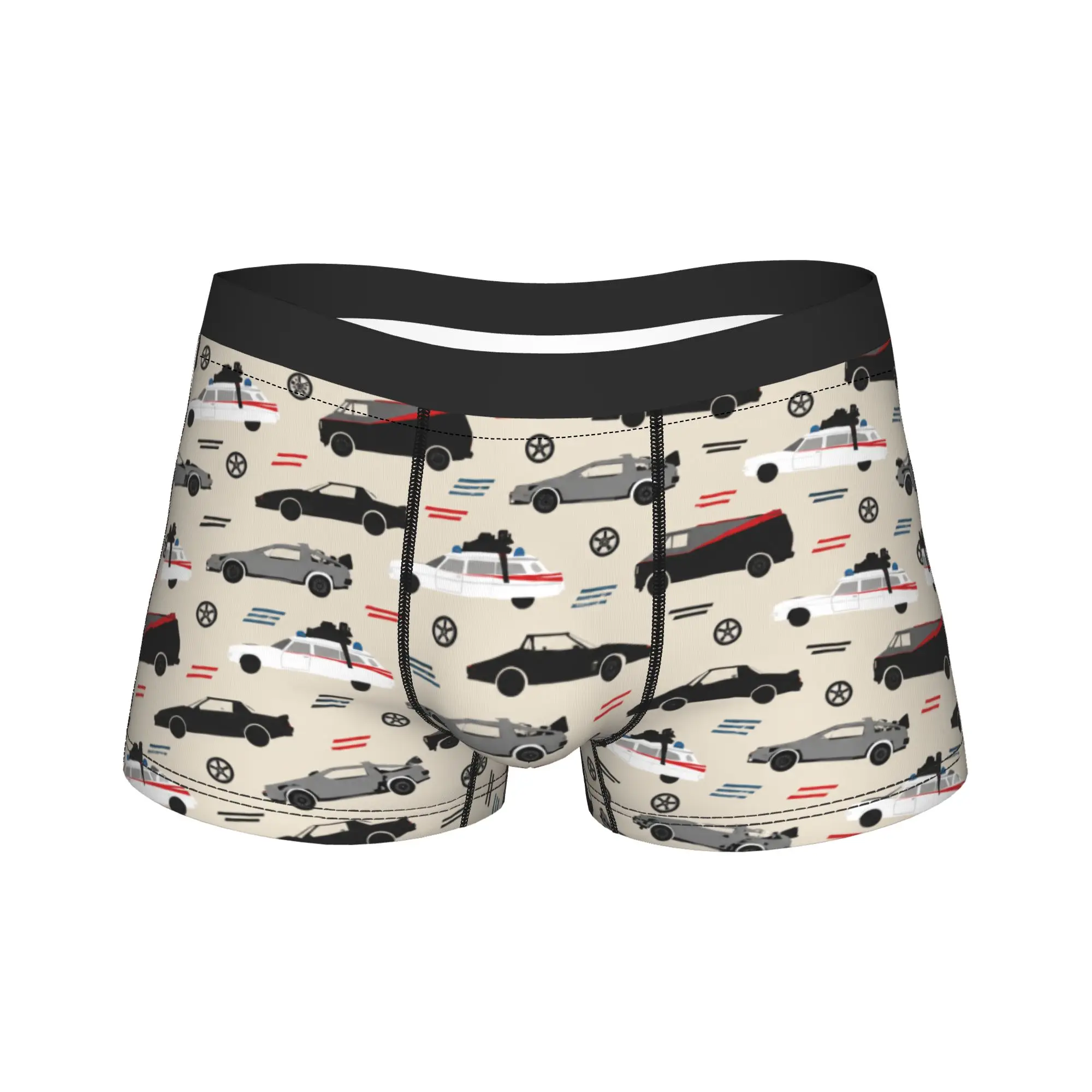 The Car Design Funny Trunk  Pouch Underwear Quality Print Shorts Briefs Soft Trend Male Underpants Plus Size