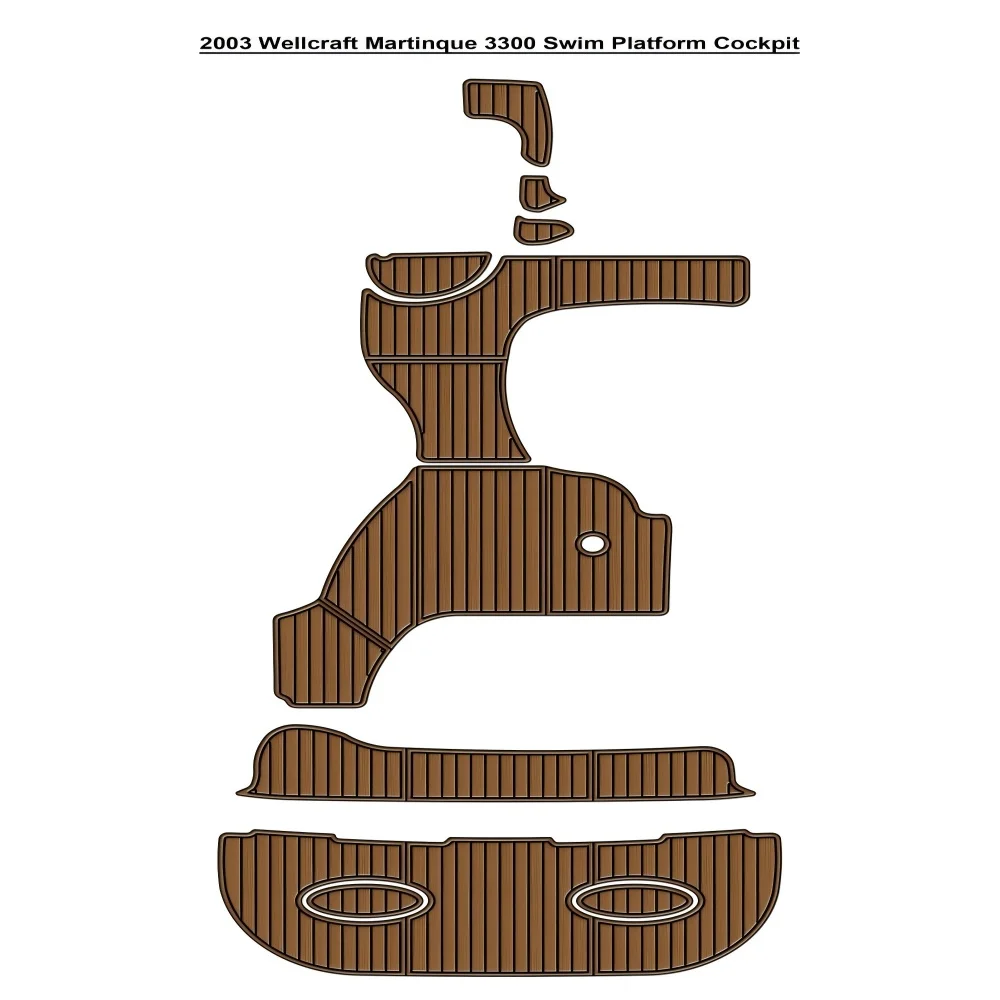 

2003 Wellcraft Martinque 3300 Swim Platform Cockpit Pad Boat EVA Foam Teak Floor Mat SeaDek Gatorstep Style Self Adhesive d9h3jk