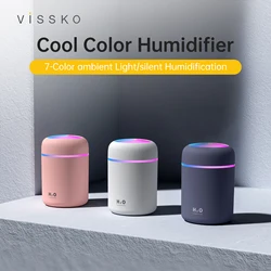 Vissko 300ML Cool Air Humidifier Portable Mini USB Aroma Diffuser With Cool Mist LED Light For Car Bedroom Home Humificador