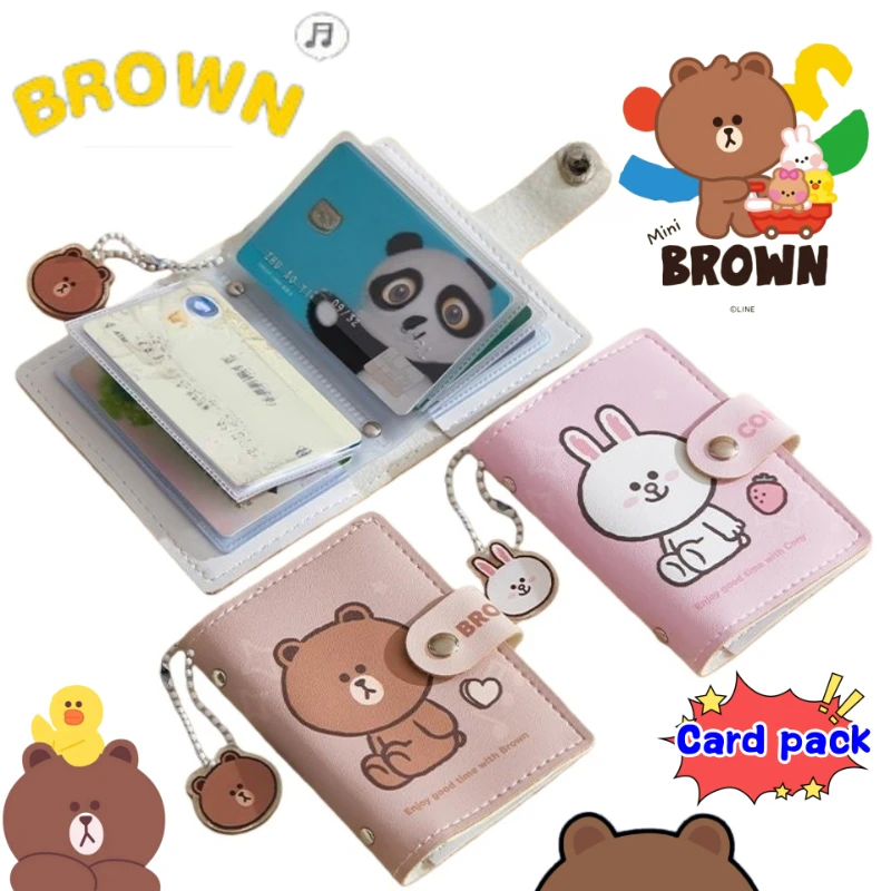 

Brown Cony Sally Anime Merch Cartoon Cute Card Holder High-Value Girl-Heart Style Large-Capacity Multi-Card Wallet Coin Purse