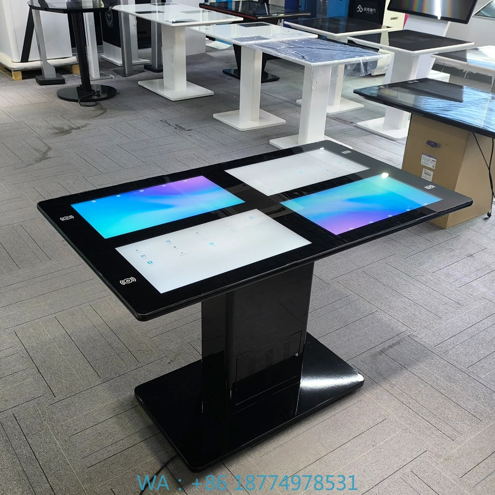 Heatproof Self Service Ordering Smart Touch Table Custom Size Four Screen Waterproof