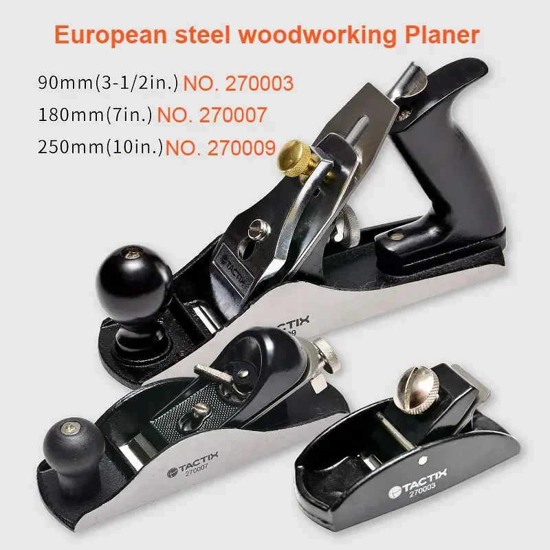 250mm  European Carbon Steel Big Hand Wood Planer Easy Operated T10 alloy steel blade Diy Woodworking Tool