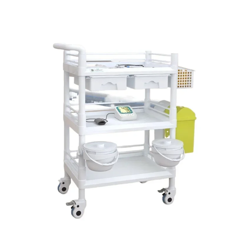 

Medical trolley abs thickened multifunctional mobile medical apparatus beauty salon instrument