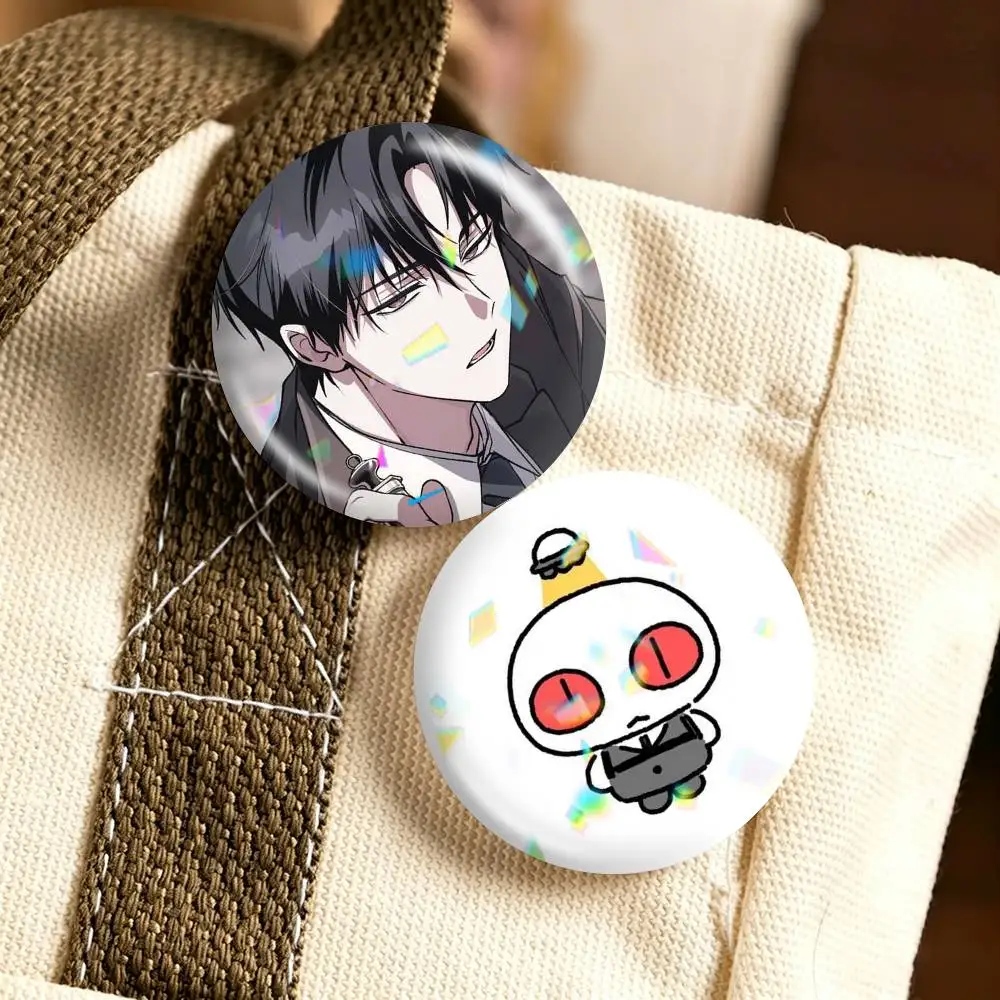 Novel GSGW K-Kim S-Soleum  25 32 44 58 75mm Badges Personalized Round Brooches Pins Accessory Gift