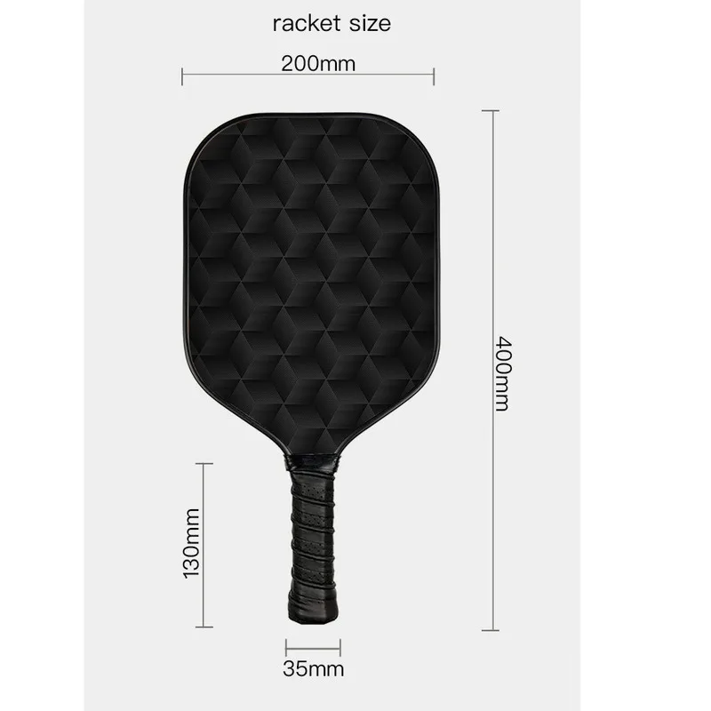 Carbon Fiber Single Paddle Black Technology USA International Certified Pickleball Carbon Fiber Professional Training Racquet