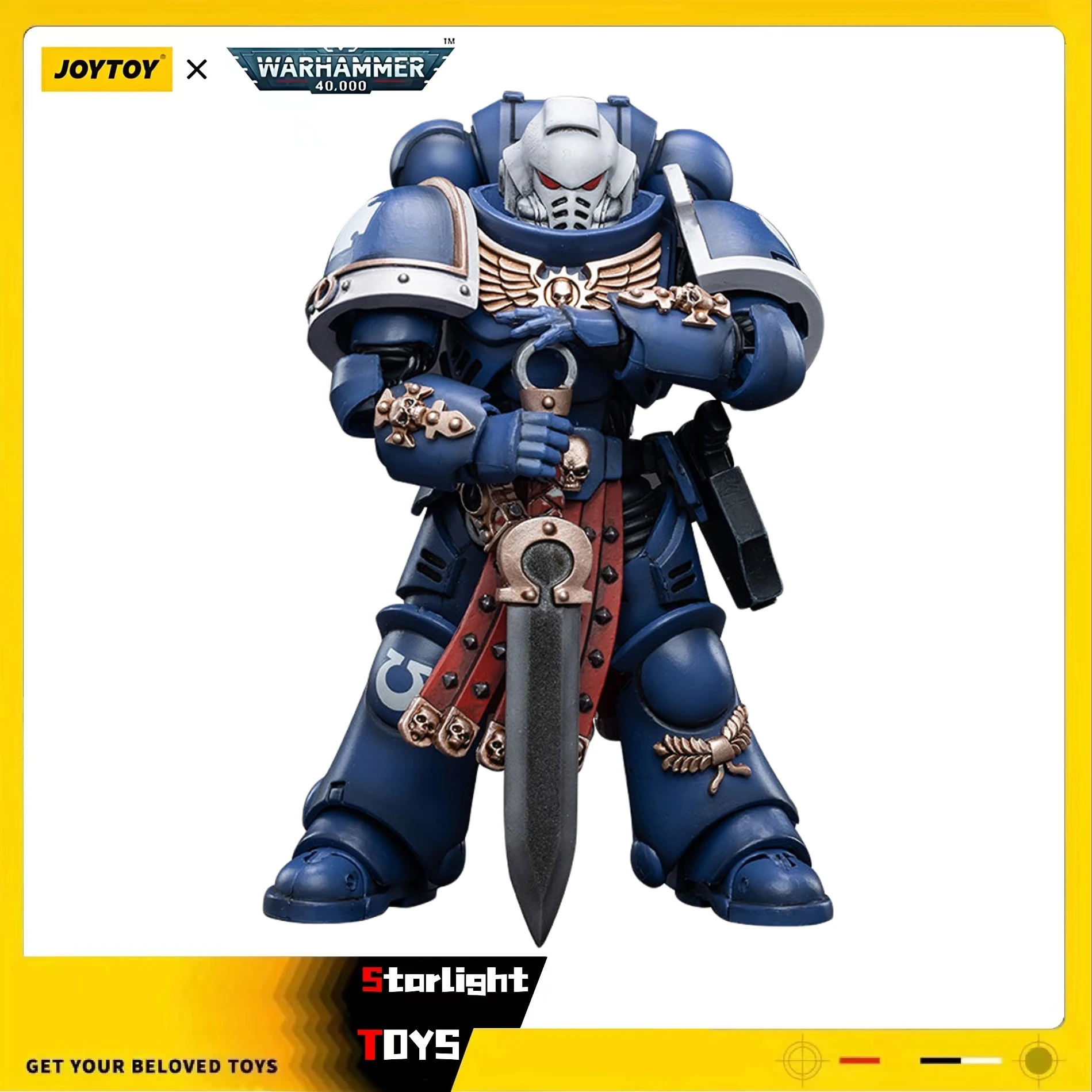 

JOYTOY 1/18 Action Figure Warhammer 40K Ultramarines Primaris Assault Veteran Intercessor Model Toy Gifts
