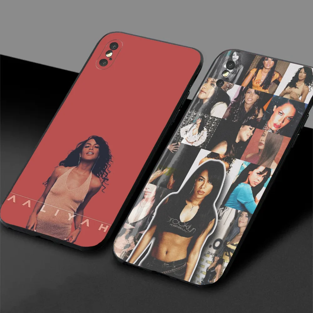 A-Aaliyah Actres Phone Case For Samsung S24,23,22,30,21,10,9,Ultra,Plus,Lite,FE,5G Black Soft Case