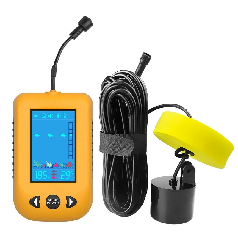 Sonar fish detector, intelligent night fishing color high definition wired ultrasonic detector