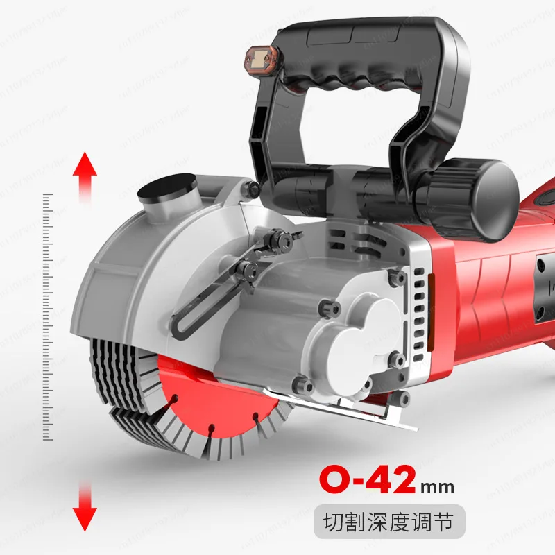 220V Electric Wall Chaser Concrete Wall Slotting Grooving Machine Industrial Concrete Marble Brick Wall Slot Cutter