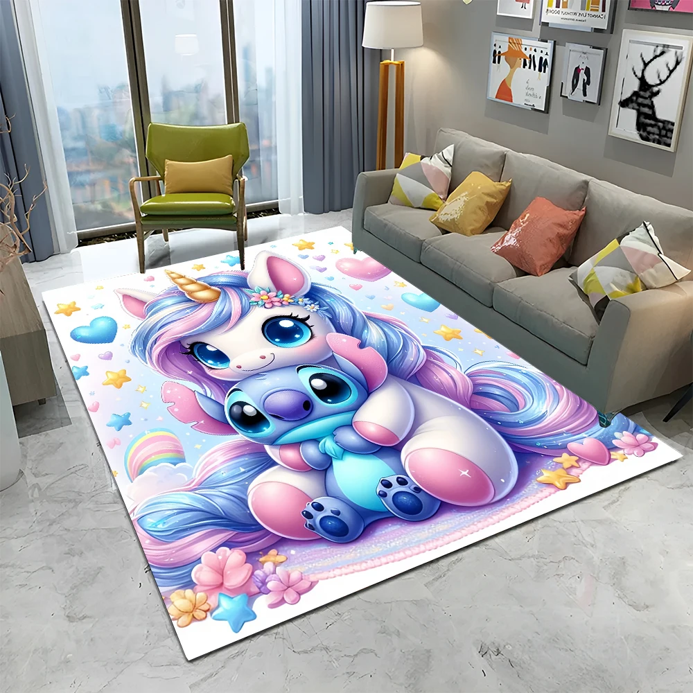 Leuke Lilo Stitch 2 Cartoon 29 Stijl Cadeau Gebied Tapijten voor Woonkamer Slaapkamer Bank Deurmat Decoratie, kind Antislip Vloermat