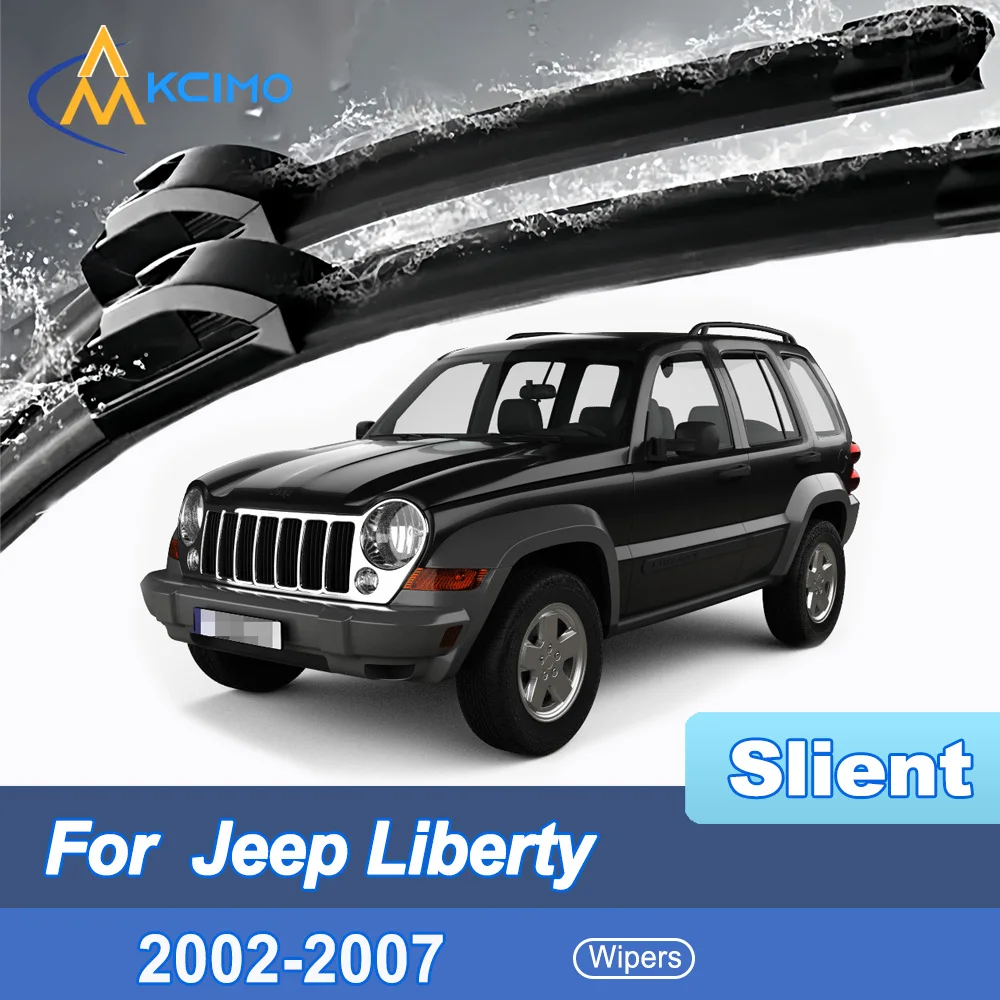 

For Jeep Liberty KJ 2002-2007 Front Windshield Wiper Blades 2pcs Slient Rain Windscreen Window Accessories