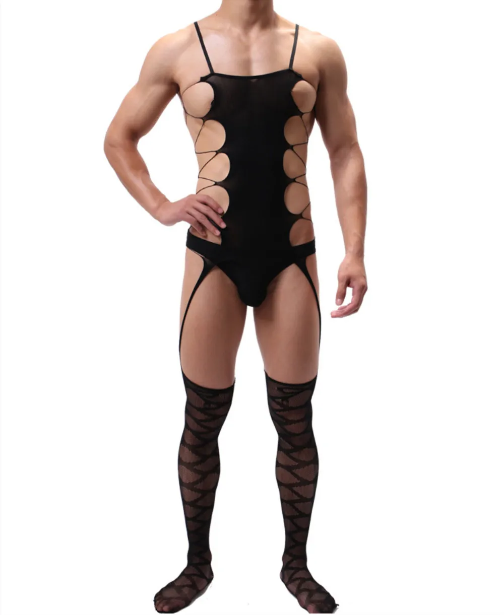 One-Piece Side-Waist Cut-Out Sexy Bodysuit Slimming Tempting Elastic Uniform Bodysuit for Women