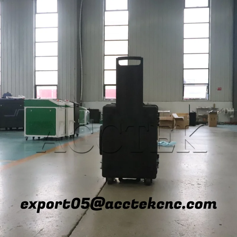 AccTek Portable Laser Cleaner Suitcase - High Power Fiber Laser Cleaning Equipment for Industrial Metal Cleaning