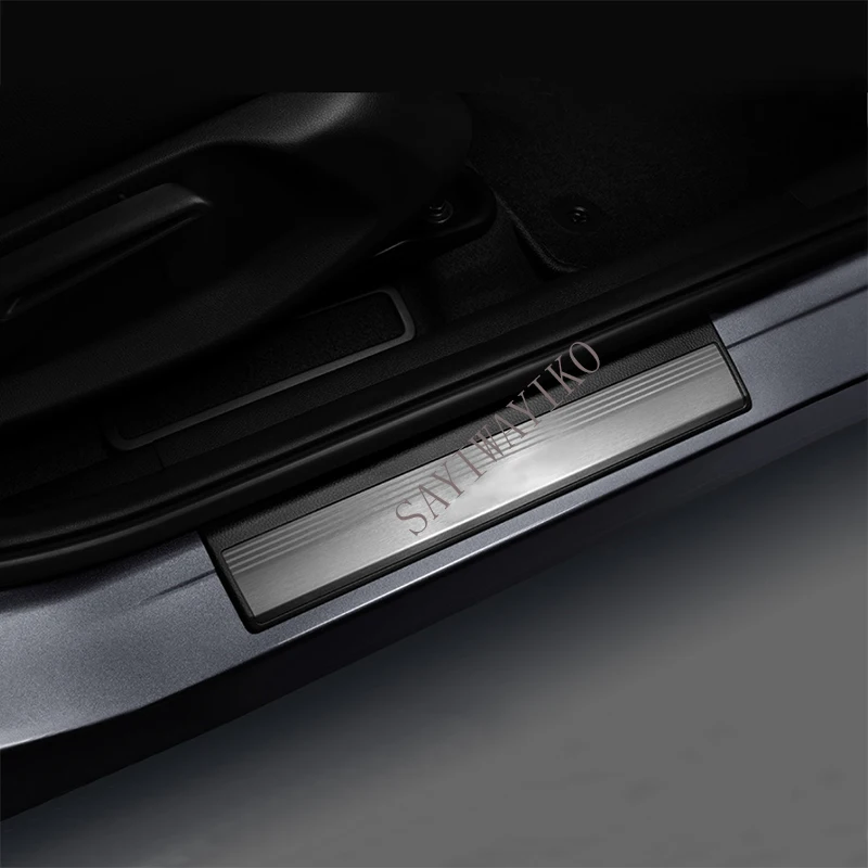 

car styling Fit For Honda HRV HR-V Vezel 2021 2022 2023 Stainless Steel Scuff Plate Door Sill Guards Thresholds Cover Trims 4Pcs