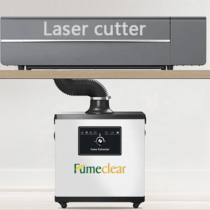 FumeClear 210W Portable CO2 Fiber Laser Cutting and Engraving Exhaust Fume Extractor Purifier with HEPA Filter for Smoke