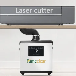 Fumeclear-ポータブルco2ファイバーレーザーカットおよび彫刻エキゾーストサイレンダクター、煙用HEPAフィルター付き清浄機、210W