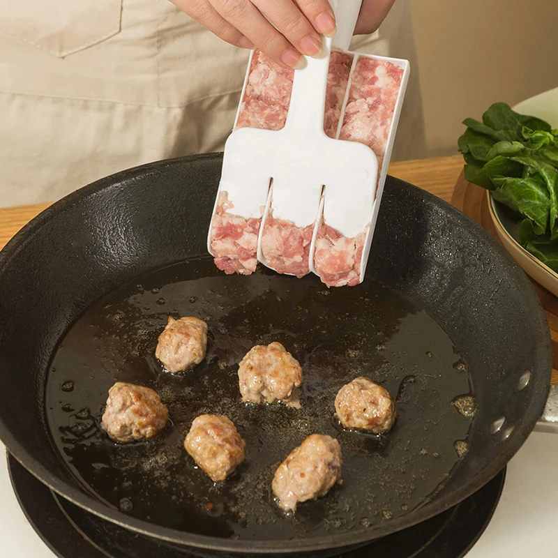 reative Plastic Meatball Apparatus Maker Clip Fish Ball Rice Ball Making Mold Form Tool Kitchen Accessories Meat Baller Utensil