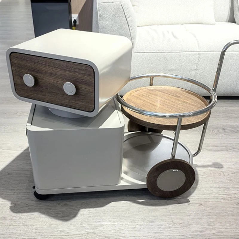 Multi-Functional Walnut Color Wood Side Table Living Room Furniture with Lifting Storage Coffee Table Features