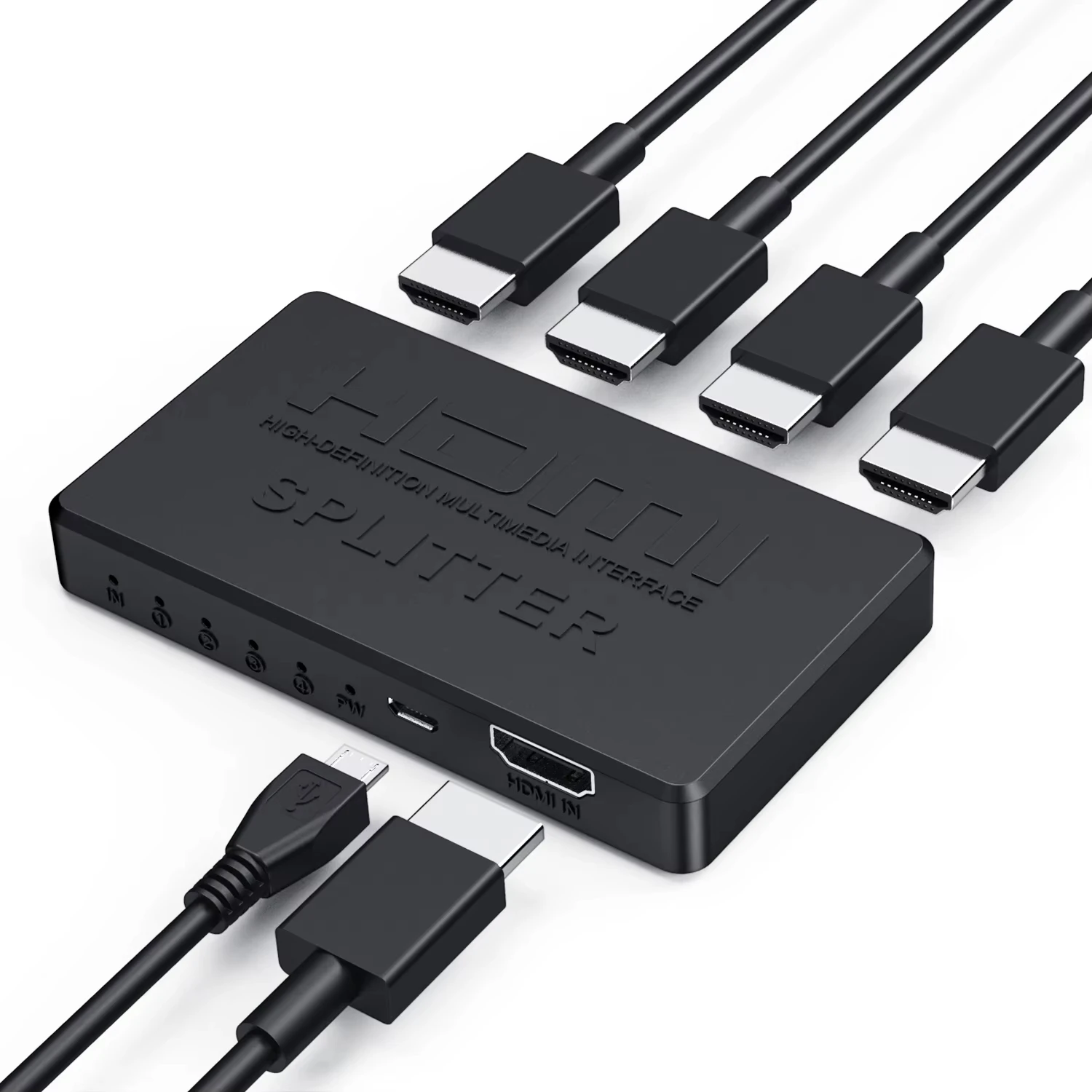 4K 2K HDMI Splitter 1 in 4 out 4x1 HDMI Switch HDMI-compatible Adapter HDTV 1080P Video Switcher for Xbox PS4 DVD HDTV PC Laptop