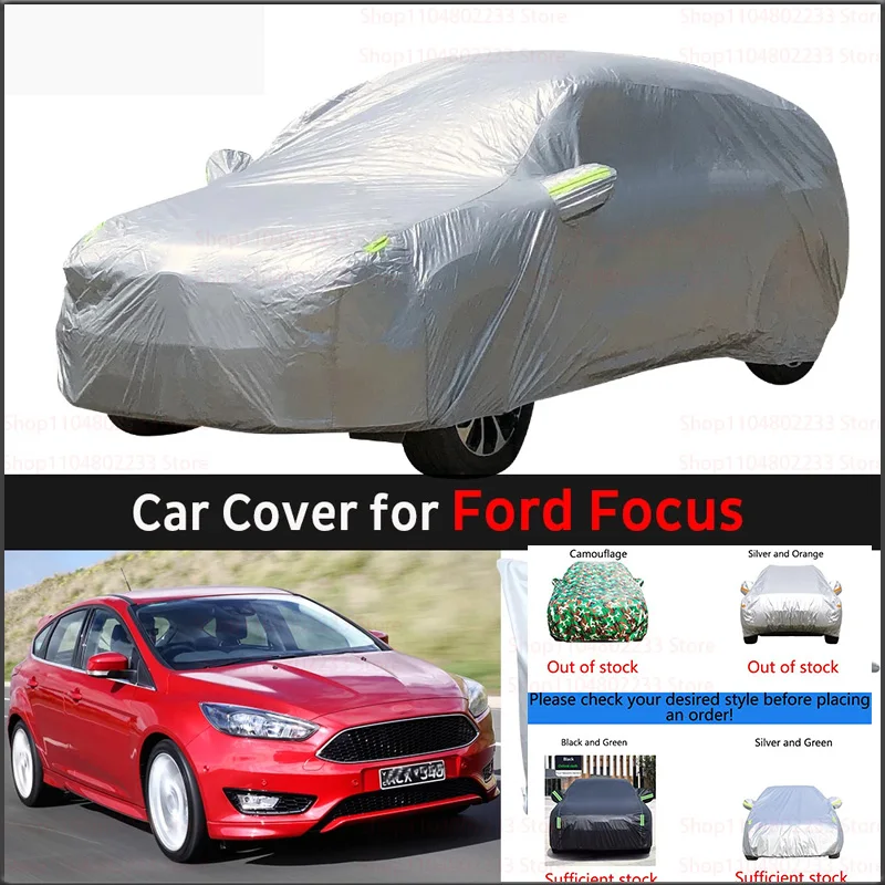 

Full Car Cover Outdoor Anti UV Sun Rain Snow Fog Resistant Cover For Ford Focus Hatchback Wagon Sedan Coupe ST 1998-2021
