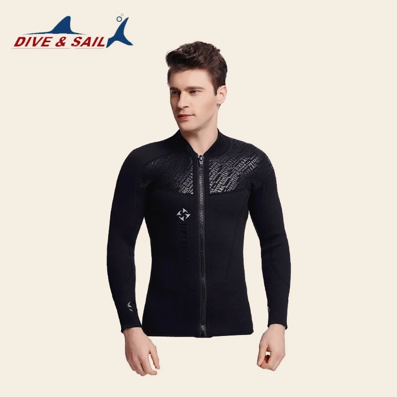

Men's 3mm SCR Neoprene Jacket Long Sleeve for Diving Swimming Scuba Tops Warm Swimsuit Kayak Kitesurfing