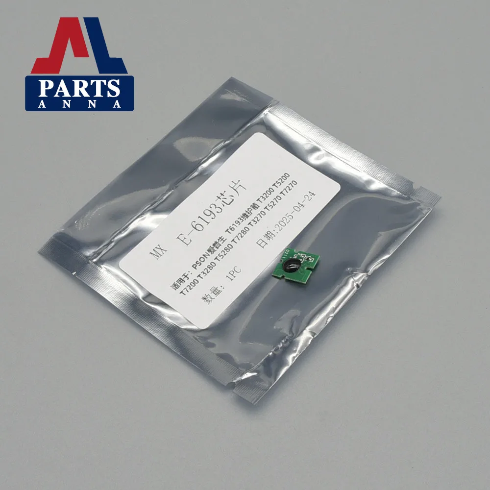

MJL 5PCS T6193 For Epson T3000 T3200 T5200 T7200 T3270 T5270 T7270 F6000 F6070 P10000 Waste Ink Tank Chips