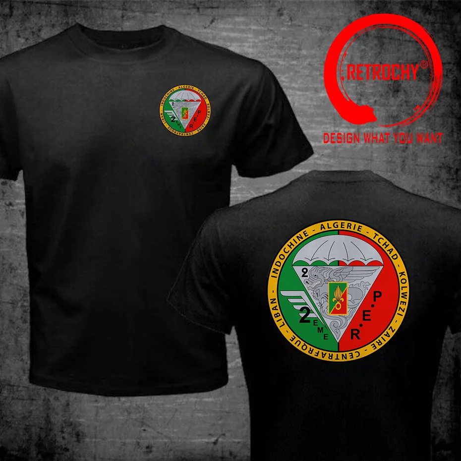 Vintage 2nd EME REP - French Foreign Legion T Shirt Women Men Stylish Fashion Hip Hop Streetwear Tshirt Man France Army T-Shirt