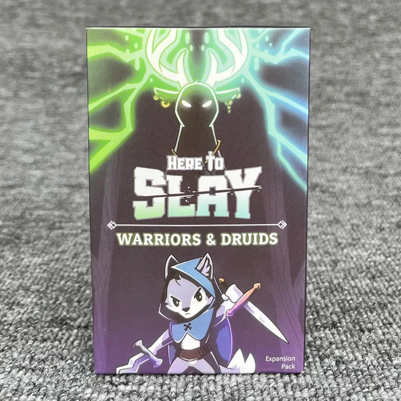 Here to Slay Here to Sleigh Holiday Expansion Pack Strategic role playing card game for kids teens adults 2-6 player