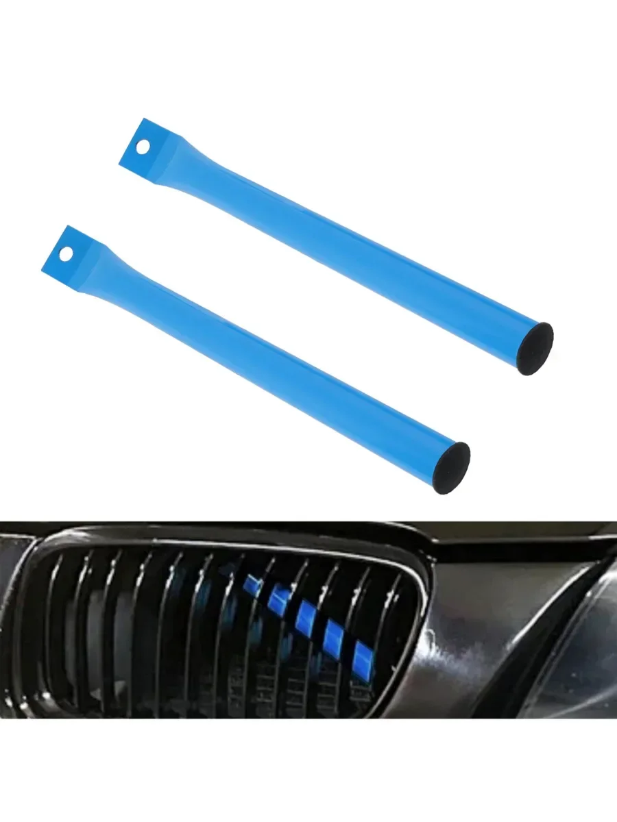 Niebieskie listwy ozdobne do grilla przedniego BMW E90/E91/E92/E93 320i-335xi (2006-2013) — 2