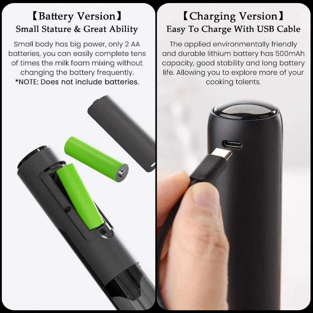 KLT رغوة الحليب الكهربائية كفاءة خلط الضوء المدمجة الغذاء الصف المواد للقهوة فرابيه لاتيه ماتشا الشوكولاته الساخنة