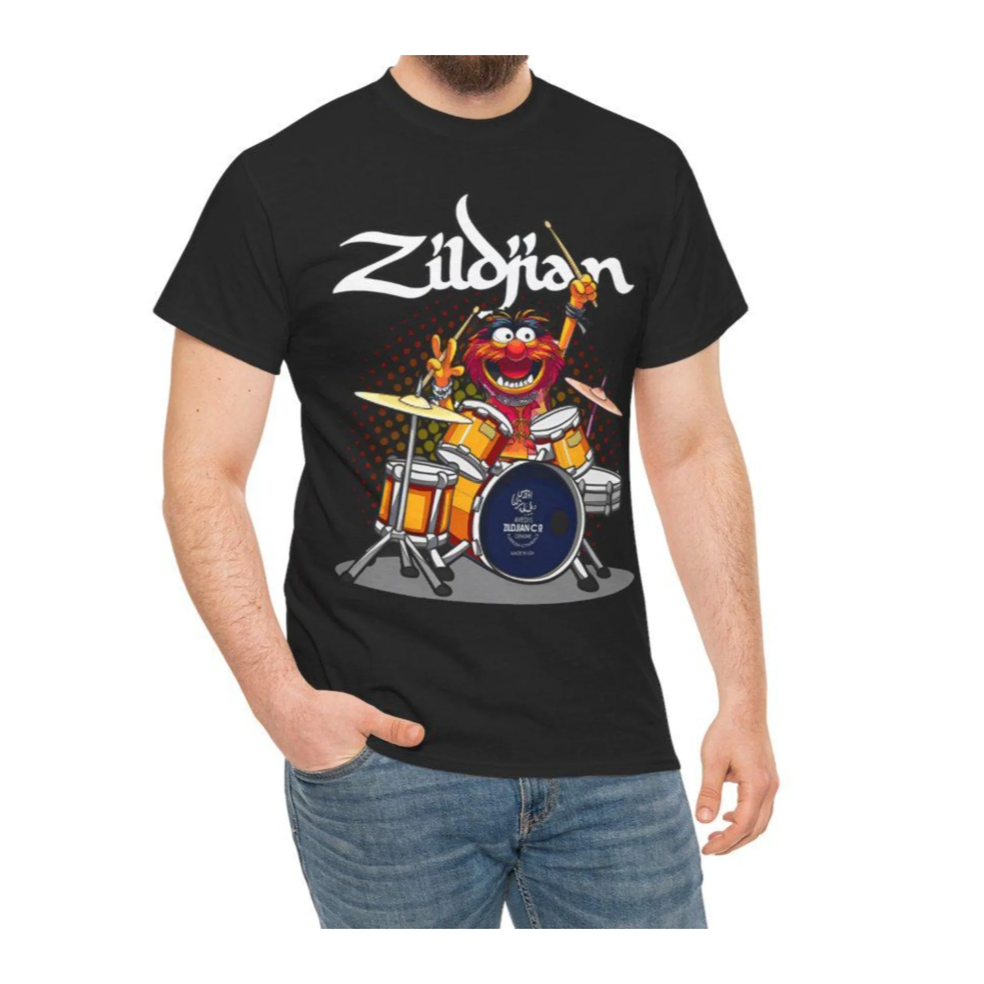 

Summer Men T-shirts Cotton Zildjian Turkish Graphic Classic T-shirt Size Men's T-Shirt Black Casual Crew Neck Cotton Unseix Top