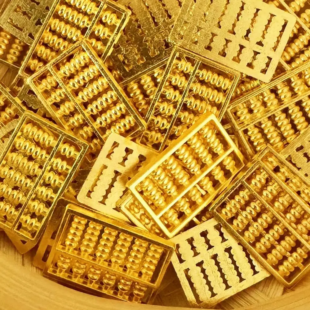 50/100Pcs Durable Alloy Small Gold Bar Solid Mini Wealth Attraction Ornament Golden Brick Craft Home Decoration
