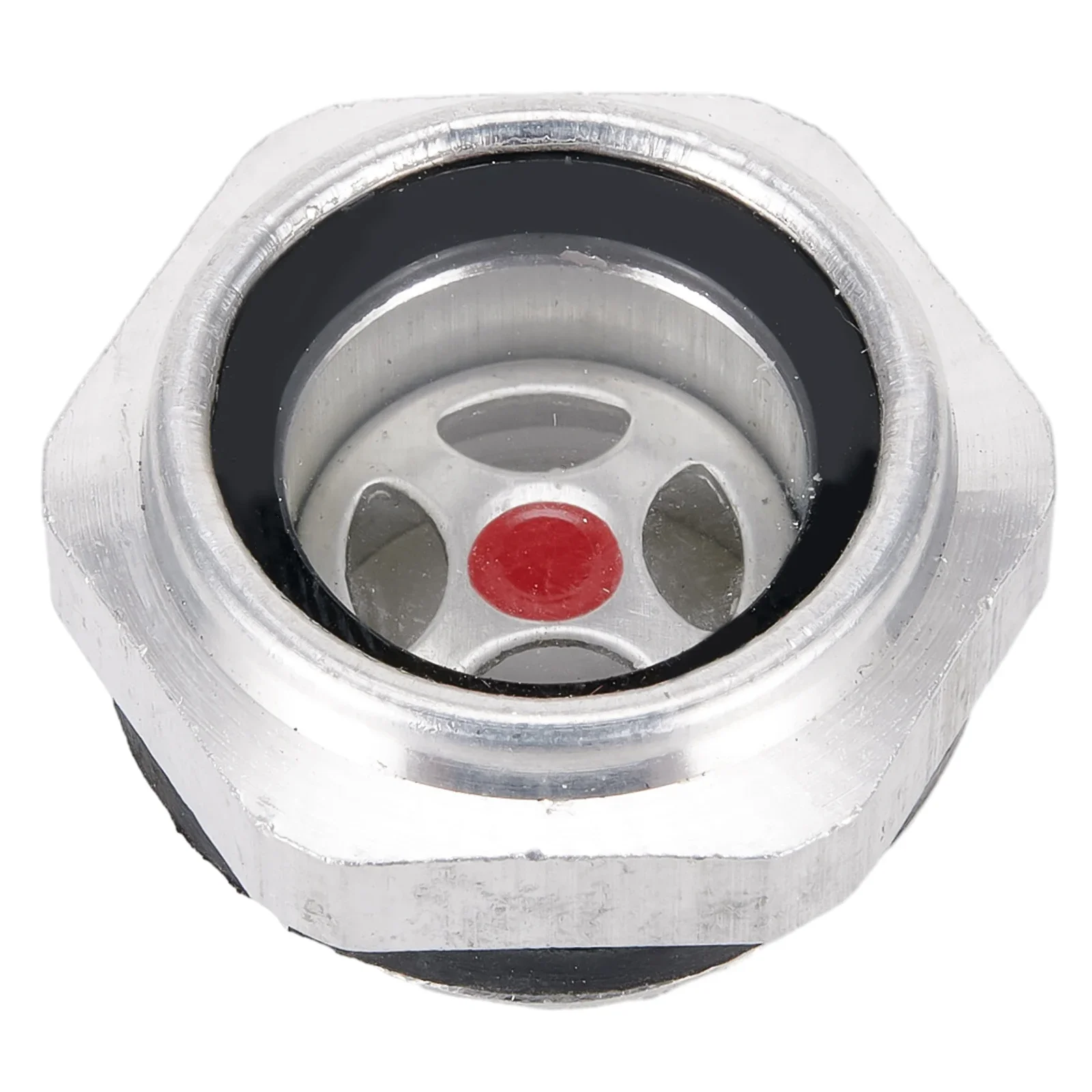 Aluminum Sight Glass For Oil Level, Male Thread, Heat Resistant, Inner Hexagon Design, Accurate Oil Level Reading