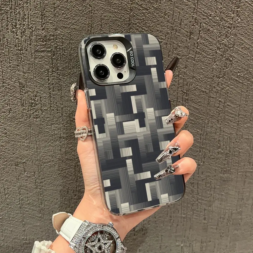 

Simple pattern design phone case suitable for iPhone 16 17 15 14 13 12 11 Pro/Max/Plus anti drop and shockproof back cover