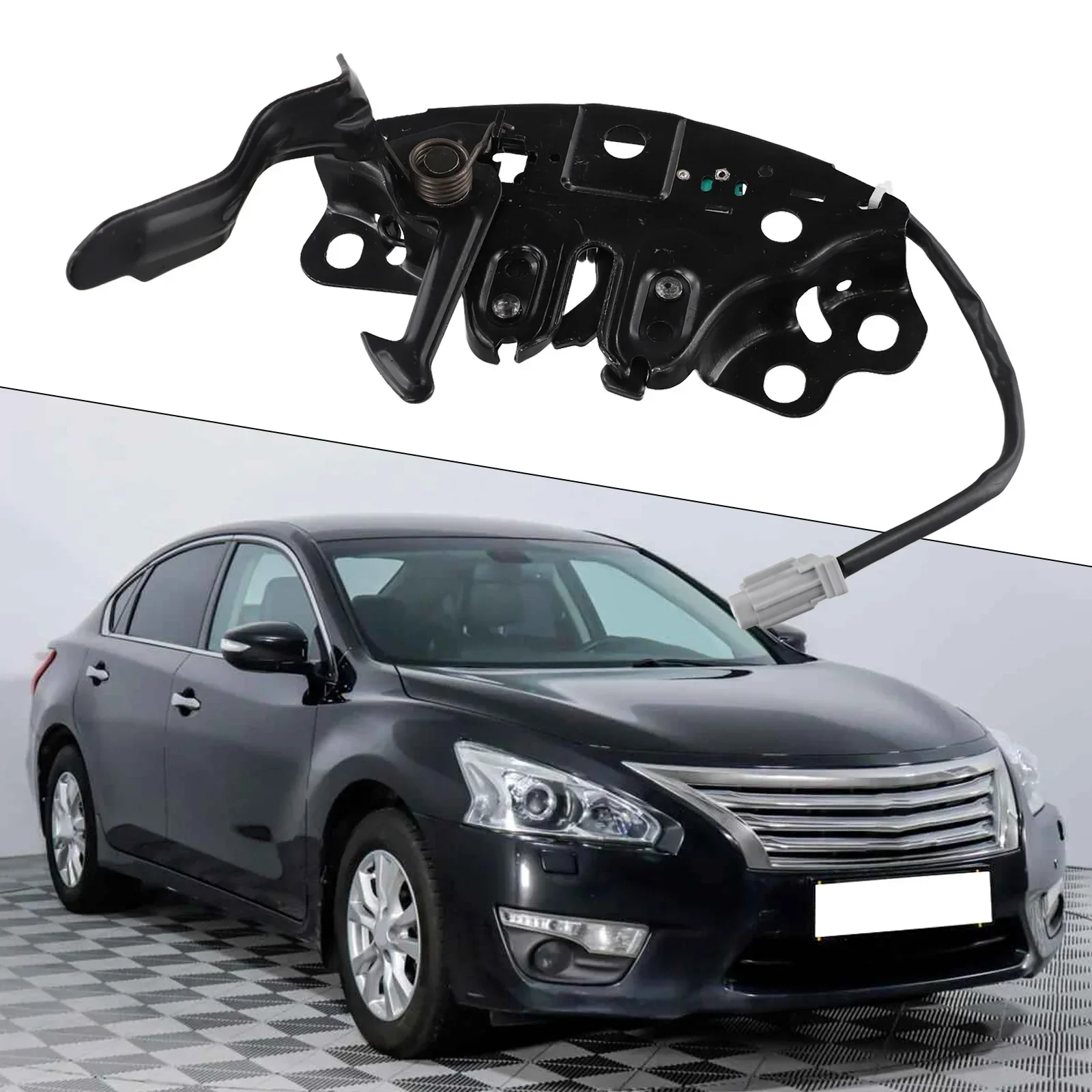 

Car Hood Latch Lock Remote Start For Nissan For Altima 2016-2018 Sedan 65601-9HS0A Metal Black Hood Latch Lock Accessories